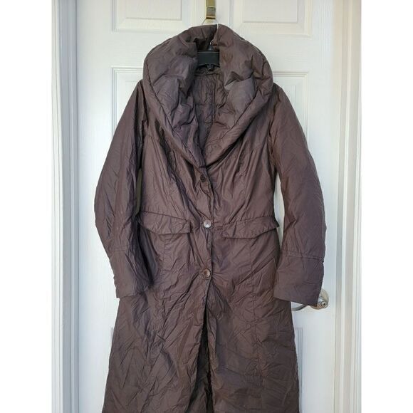ADD Brown Down Puffer Long Coat 6 - Picture 3 of 12